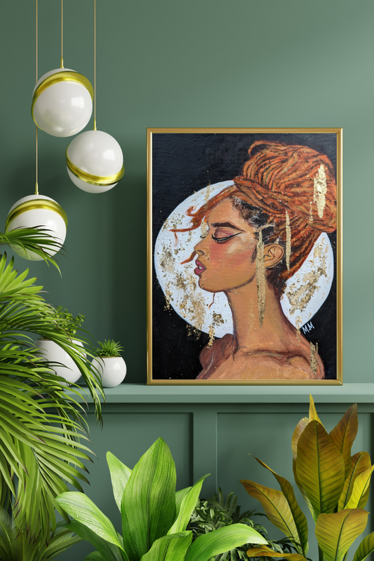 GOLDIE LOCS Art Print